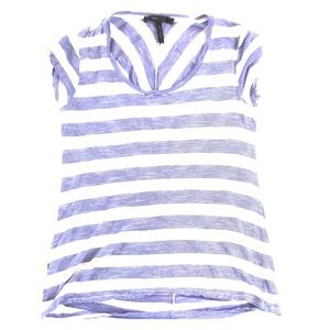 BCBG blue and white stripes tee
